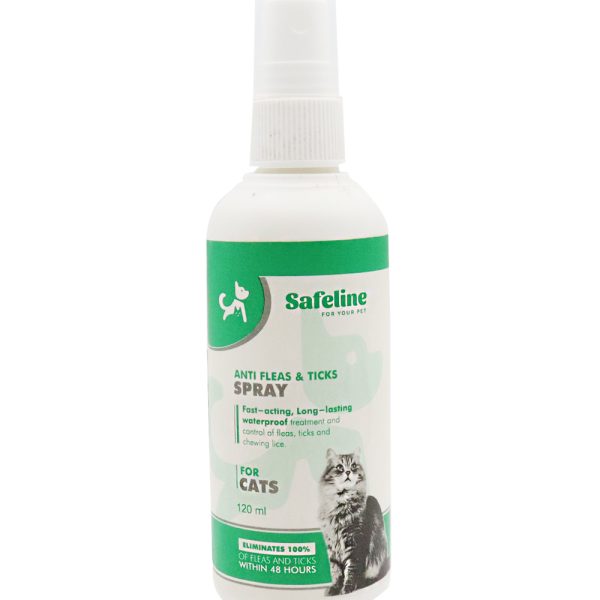 Safe line Flea & Tick Spray For Cats 120ml