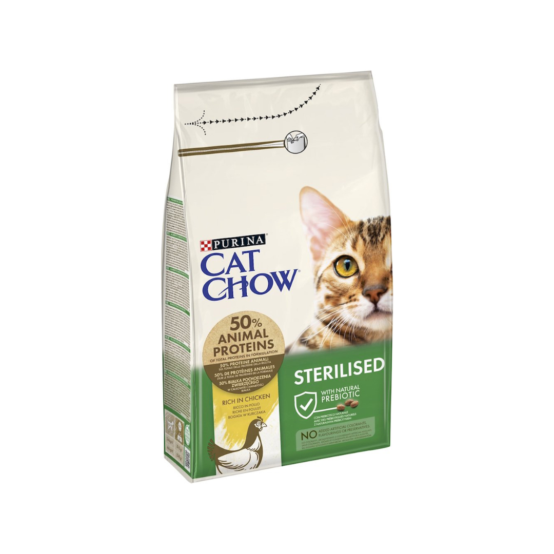 cc s chicken PURINA CAT CHOW STERILISED WITH CHICKEN 1.5 KG - Image 1