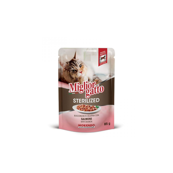 MIGLIOR GATTO SALMONE STERILIZED  85 G