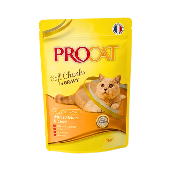 PROCAT CHICKEN FLAVOR WITH LIVER 100 G