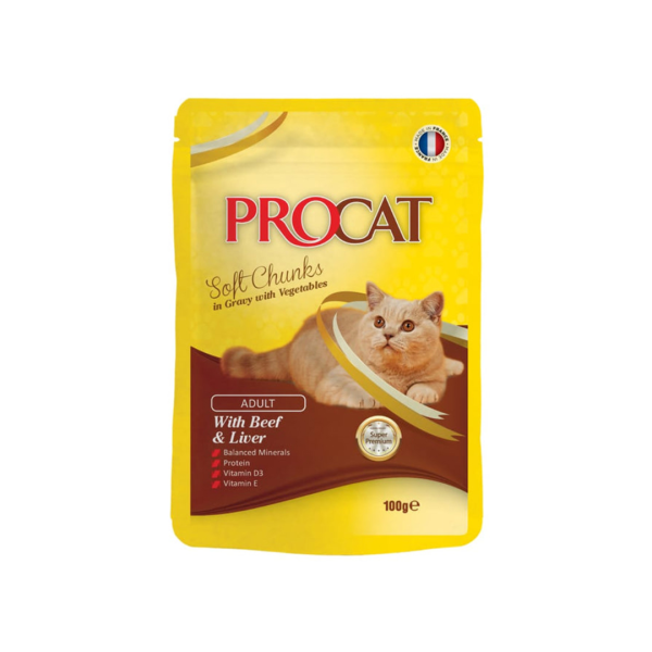 PROCAT MEAT FLAVOR WITH LIVER 100 G
