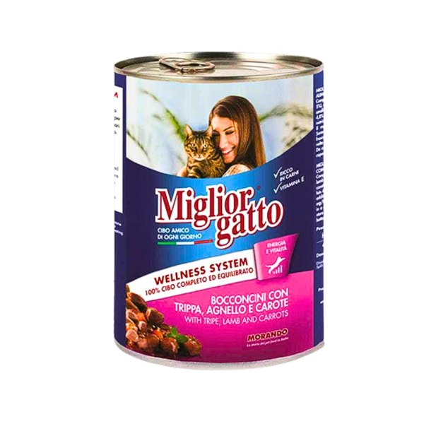 MIGLIOR GATTO CAN WITH LAMB & CARROTS 400G