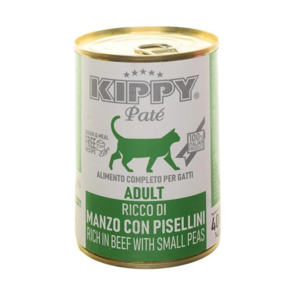 KIPPY CAT BEEF WITH SMALL PEAS 400G