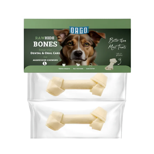 ORGO RAWHIDE BONES DENTAL & ORAL CARE 2PCE