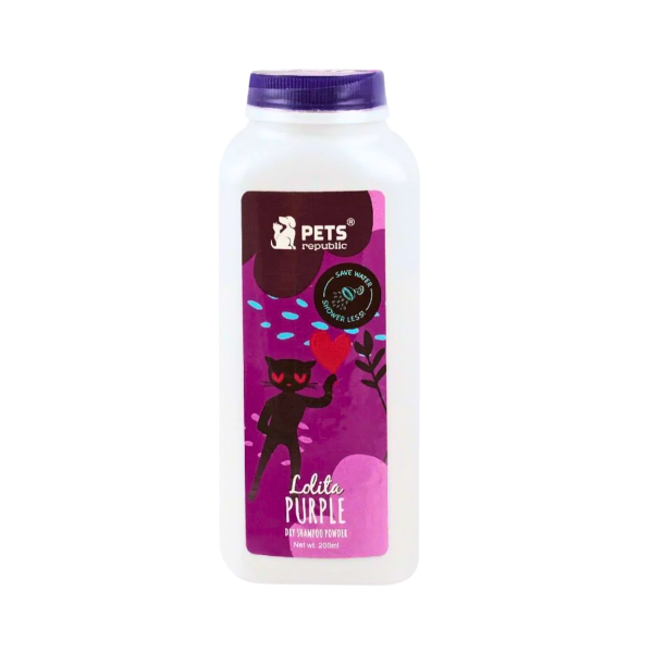PETS REPUBLIC  Dry Powder Shampoo - Lolita Purple 200gm