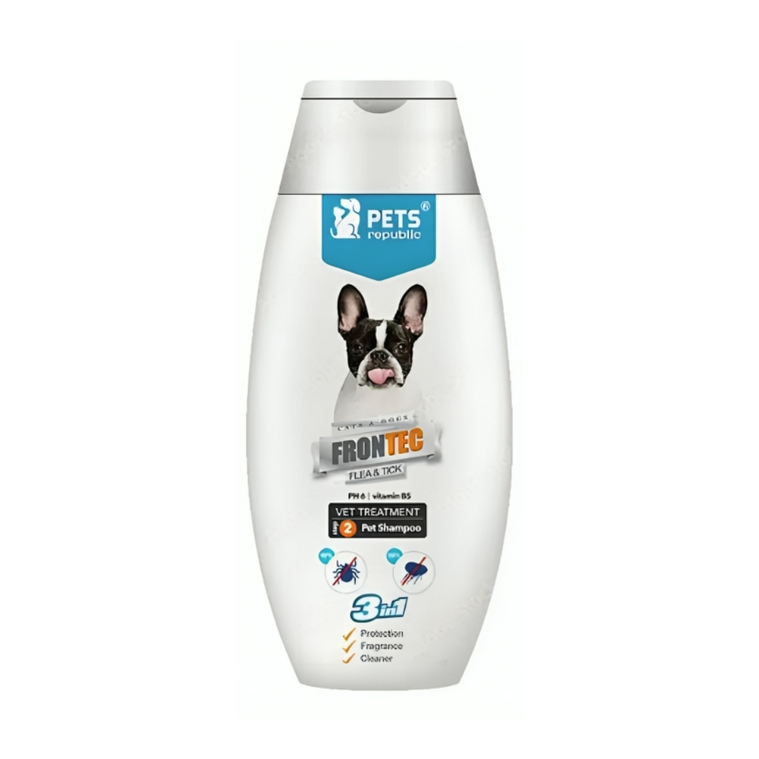 templet 1080 (28) PETS REPUBLIC Frontec Shampoo Anti Flea & Tick For Dogs & Cats 350ml - Image 1