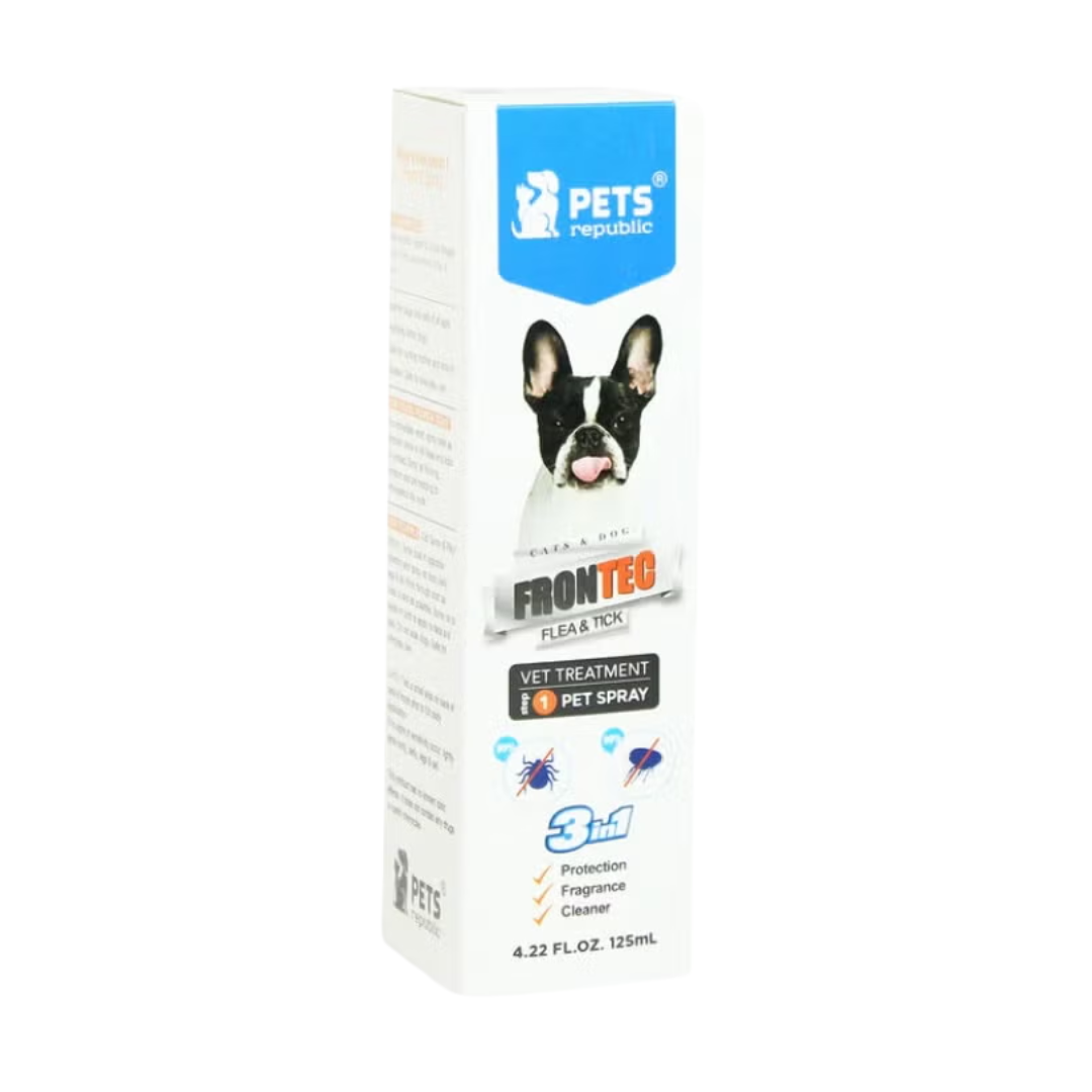 templet 1080 (29) PETS REPUBLIC Frontec Anti Flea & Tick Spray for Dogs & Cats 125ml - Image 1