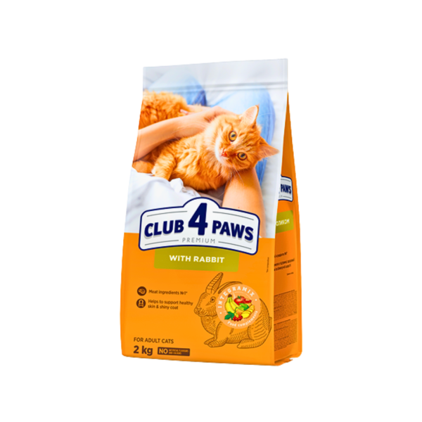 CLUB 4 PAWS Adult Cat With RABBIT  2KG